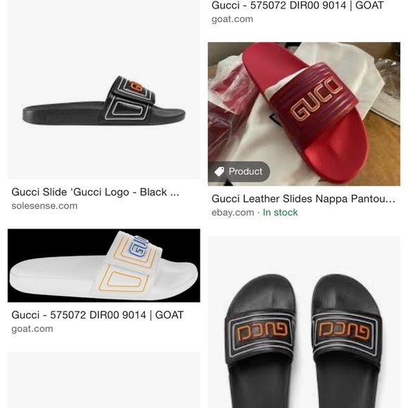 Gucci leather black slippers mens size US 6( Gucci size 6, women size US 8) new - Picture 3 of 16